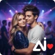 Abrazos y besos de amor con IA icon