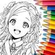 Cute Anime Coloring Game icon