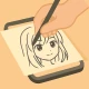 Lightbox draw - papier calque icon