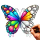 رسم الفراشة تتبع وتلوين icon