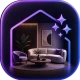 KI-Innenarchitektur: Hausplan icon