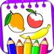 Libro para colorear de frutas icon