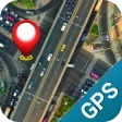 Kaart en gps-navigatieroute icon