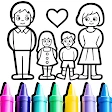 Family Love Coloring Book icon