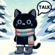 카카오톡테마(겨울 고양이) icon