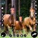 Cavalo adulto selvagem e égua icon