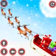 santa gift delivery christmas icon