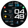 NW073 한글: Digital watch face