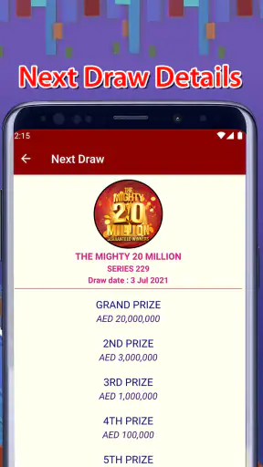 Abu Dhabi Big Ticket Results screenshot