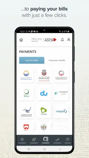 ADCB Procash Mobile screenshot