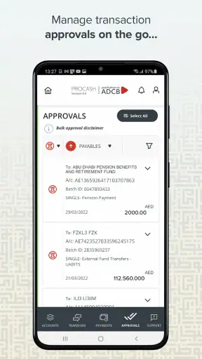 ADCB Procash Mobile screenshot