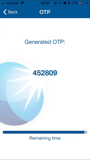 ADIB OTP V4 screenshot