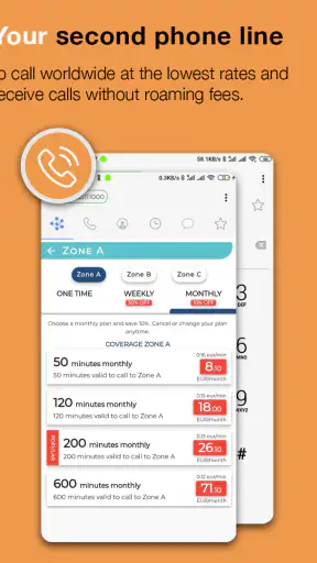 BNESIM: شريحة esim, رقم ثاني screenshot