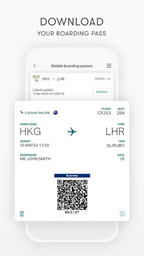 Cathay Pacific screenshot