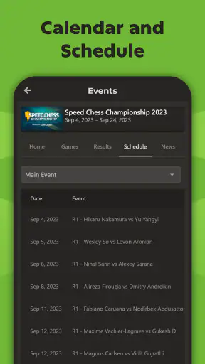 Chess Events: Games & Results screenshot