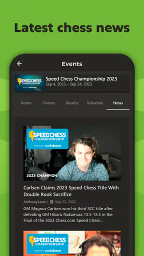 Chess Events: Games & Results screenshot