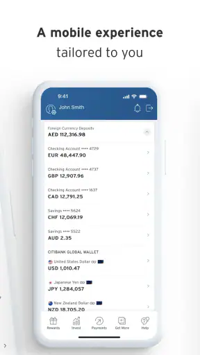 Citibank UAE screenshot
