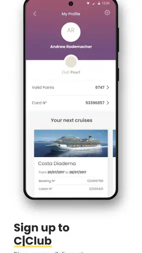 Costa Cruises screenshot