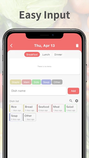 Daily Meal Planner screenshot