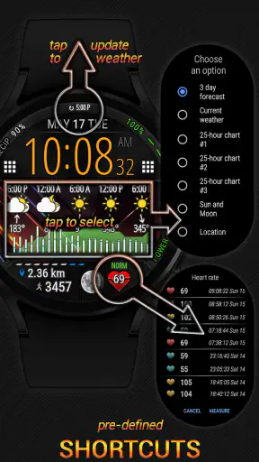 Digital Weather Watch face P1 screenshot