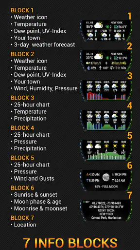 Digital Weather Watch face P1 screenshot
