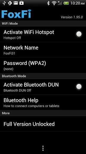 FoxFi Key (supports PdaNet) screenshot