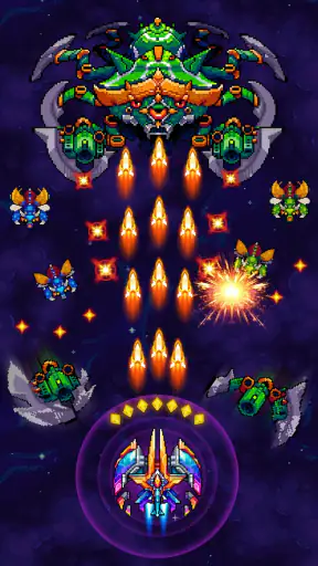 Galaxiga: ألعاب أركيد الفضاء screenshot