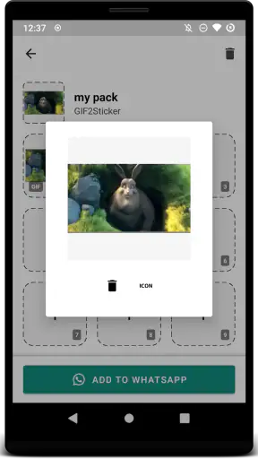 GIF2Sticker Animated Stickers screenshot