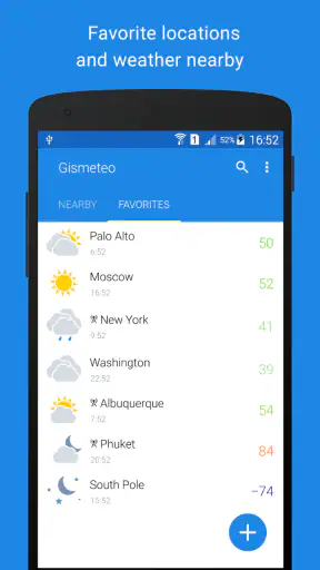 Gismeteo screenshot