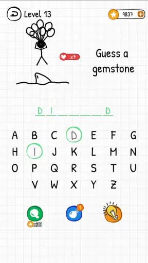 Hangman Words: 2 player games screenshot