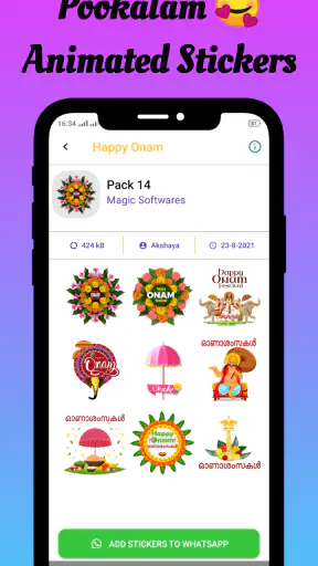 Happy Onam - Animated Stickers screenshot