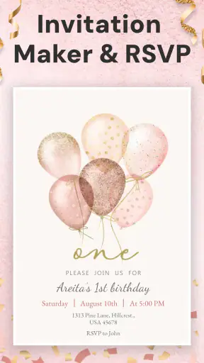 Invitation Maker + RSVP screenshot