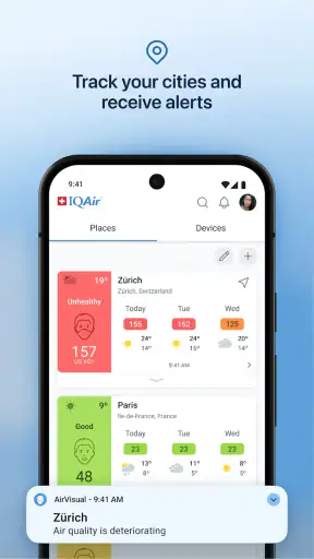 IQAir AirVisual | جودة الهواء screenshot