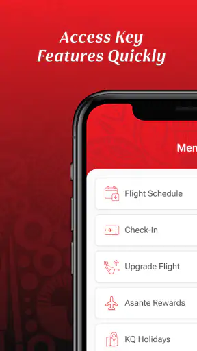 Kenya Airways screenshot