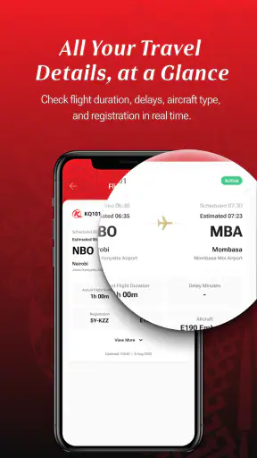 Kenya Airways screenshot