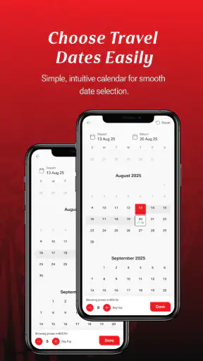 Kenya Airways screenshot