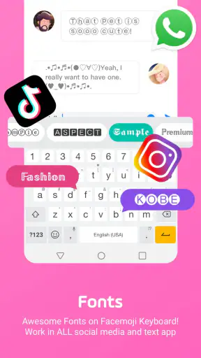 Keyboard-Facemoji Emoji كيبورد screenshot