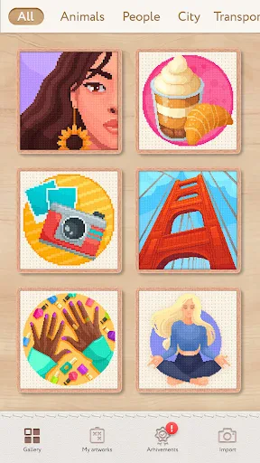 Magic Cross Stitch-للعبه رسم screenshot