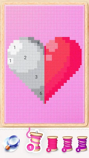 Magic Cross Stitch-للعبه رسم screenshot