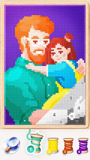Magic Cross Stitch-للعبه رسم screenshot
