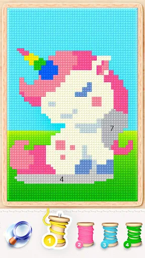 Magic Cross Stitch-للعبه رسم screenshot
