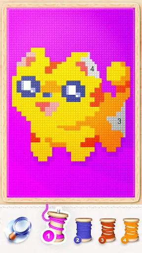 Magic Cross Stitch-للعبه رسم screenshot