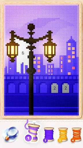 Magic Cross Stitch-للعبه رسم screenshot
