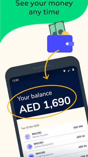 NOW Money: mobile bank account screenshot