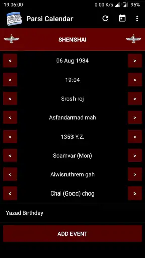 Parsi Calendar screenshot