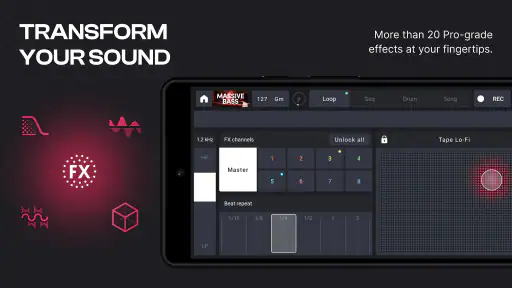 Remixliveجعلالموسيقىوالإيقاعات screenshot