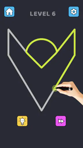 Single Line ألعاب رسم الألغاز screenshot
