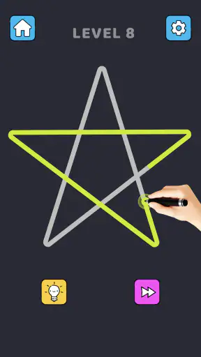 Single Line ألعاب رسم الألغاز screenshot