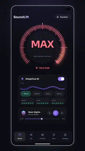 SoundLift: مضخم ومعزز الصوت screenshot