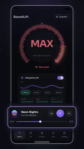 SoundLift: مضخم ومعزز الصوت screenshot